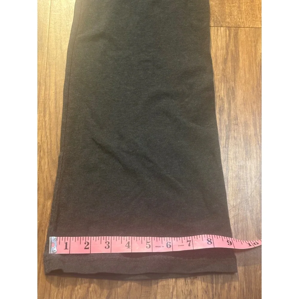 y2k spellout Aerie Foldover Waist Flare Yoga Pants women's Gray Size Medium - Picture 12 of 12